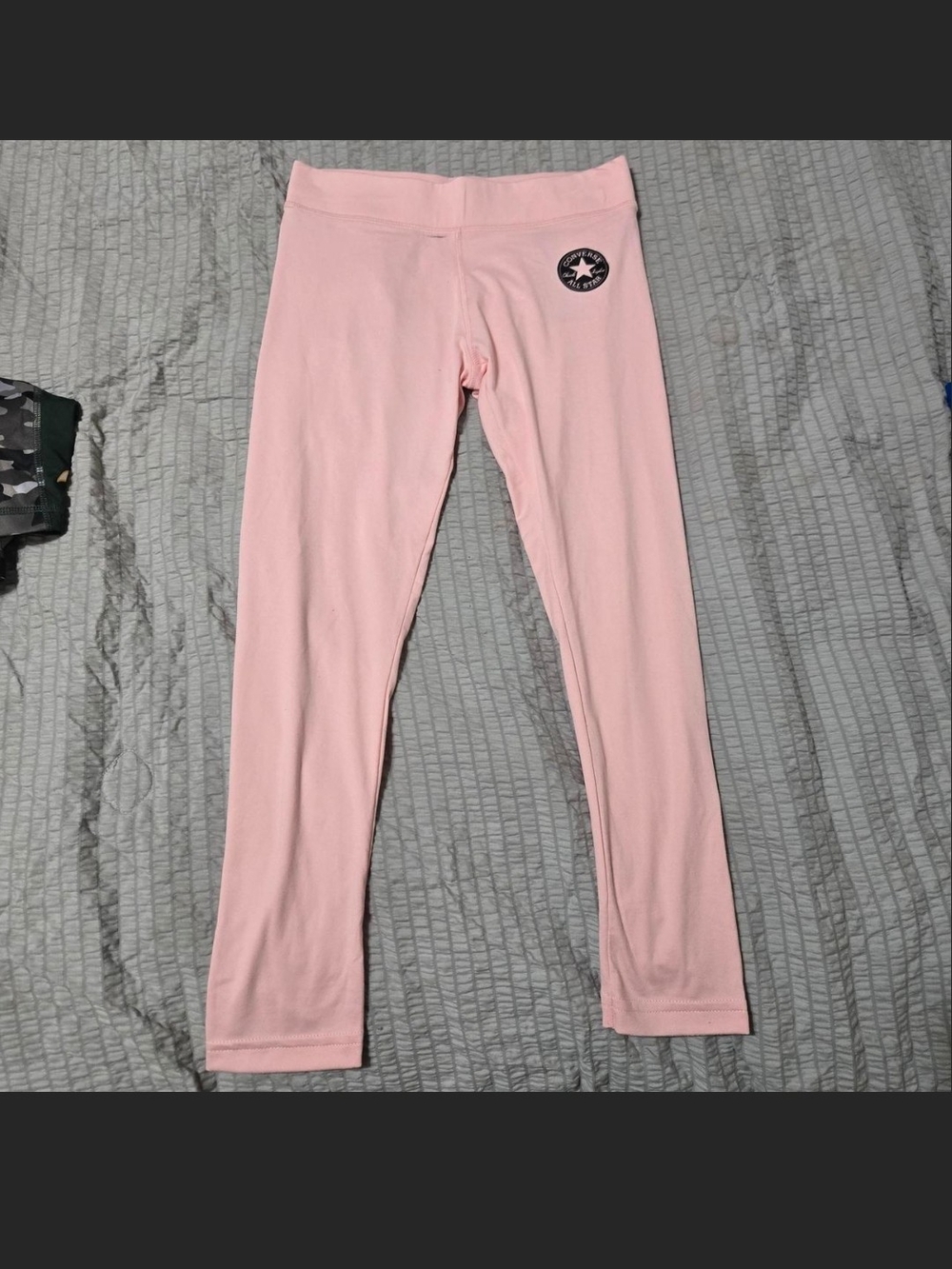 Converse Girls' Pink Logo Stretch Leggings